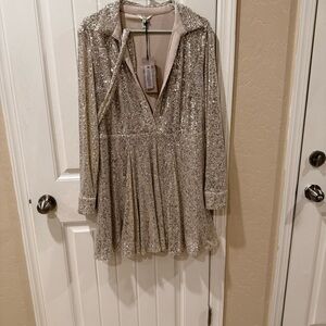 shoes to wear with sparkly silver dress Silver Sequin Fringe Sequin Tops River Island Sequin Clothing Sequin Dresses River Island